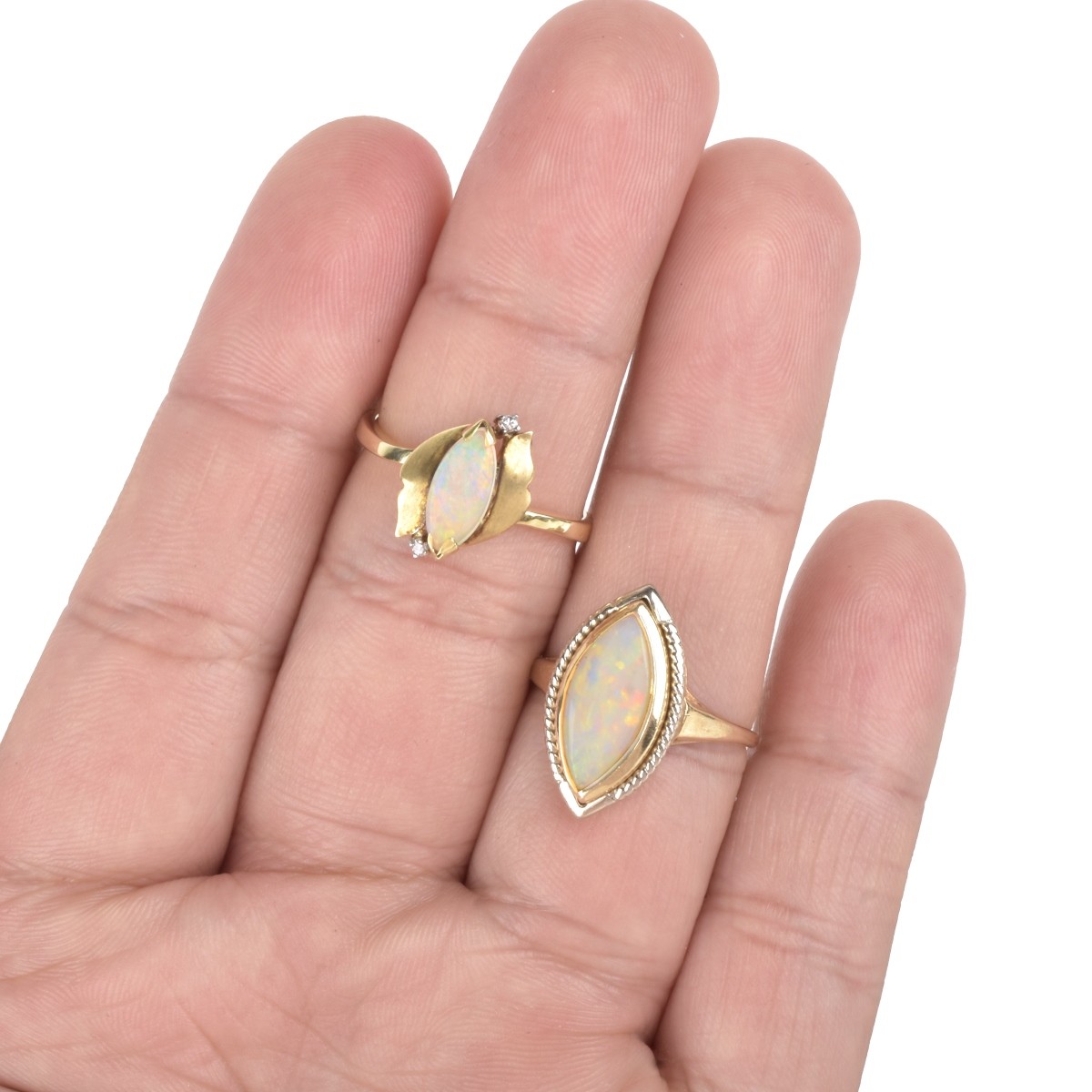 Opal and 14K Rings
