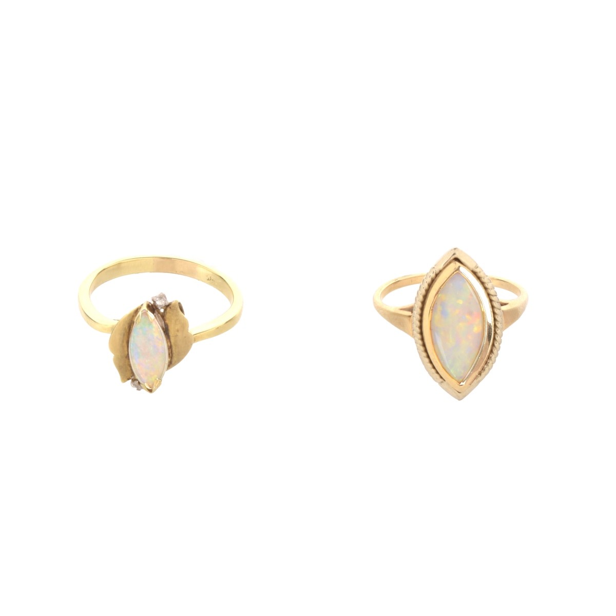 Opal and 14K Rings