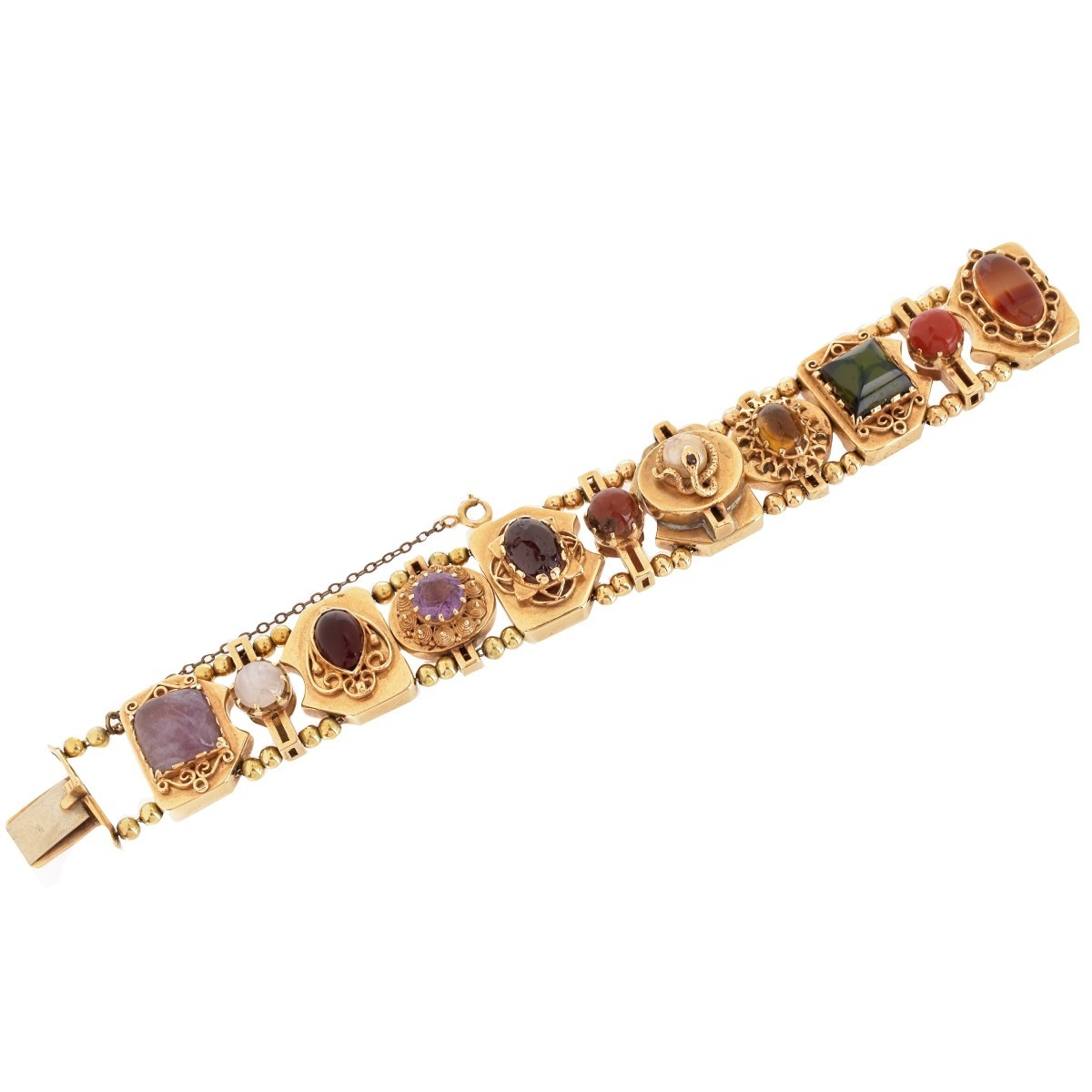 Multi Gemstone and 14K Bracelet