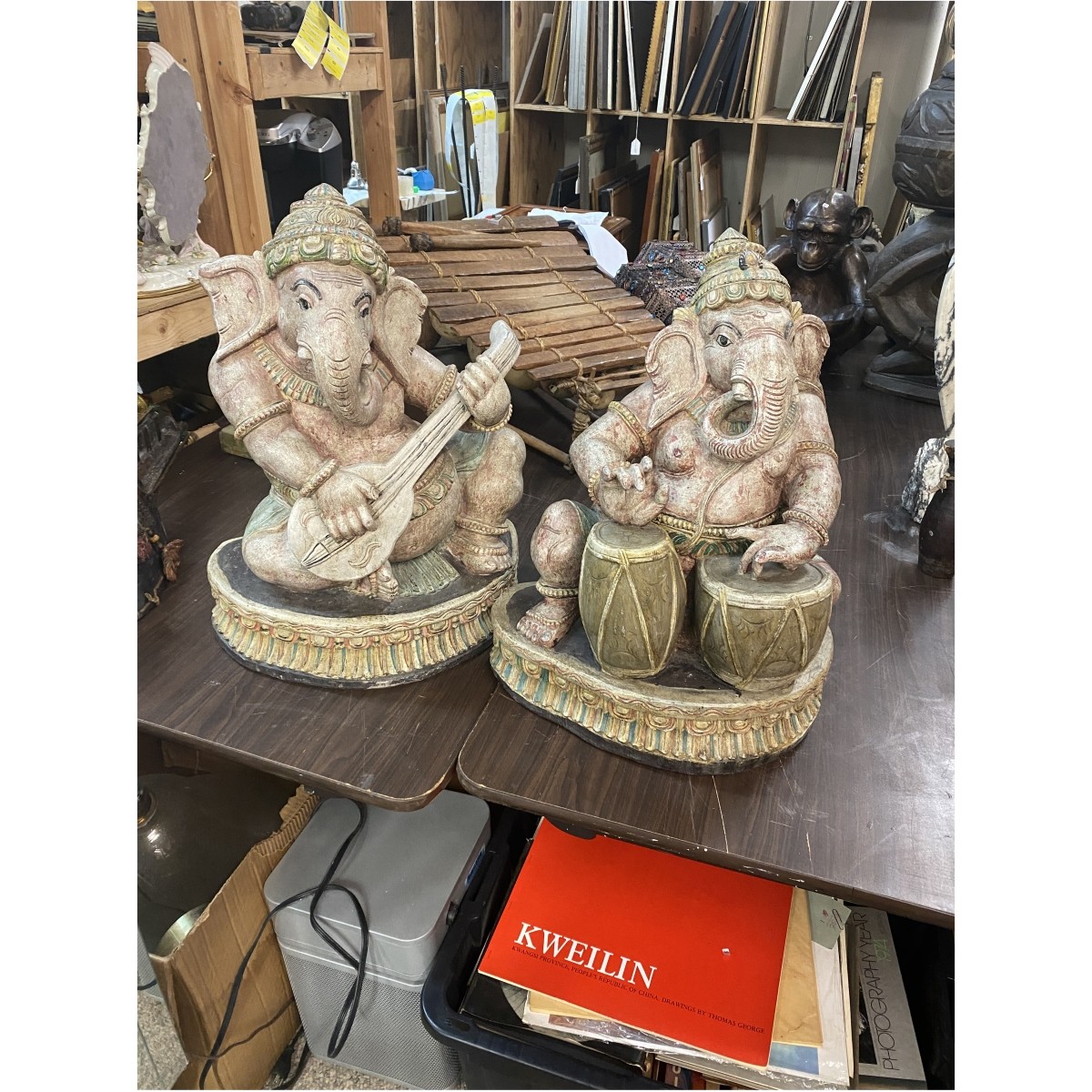 Pair of Thai Ganesha Sculptures