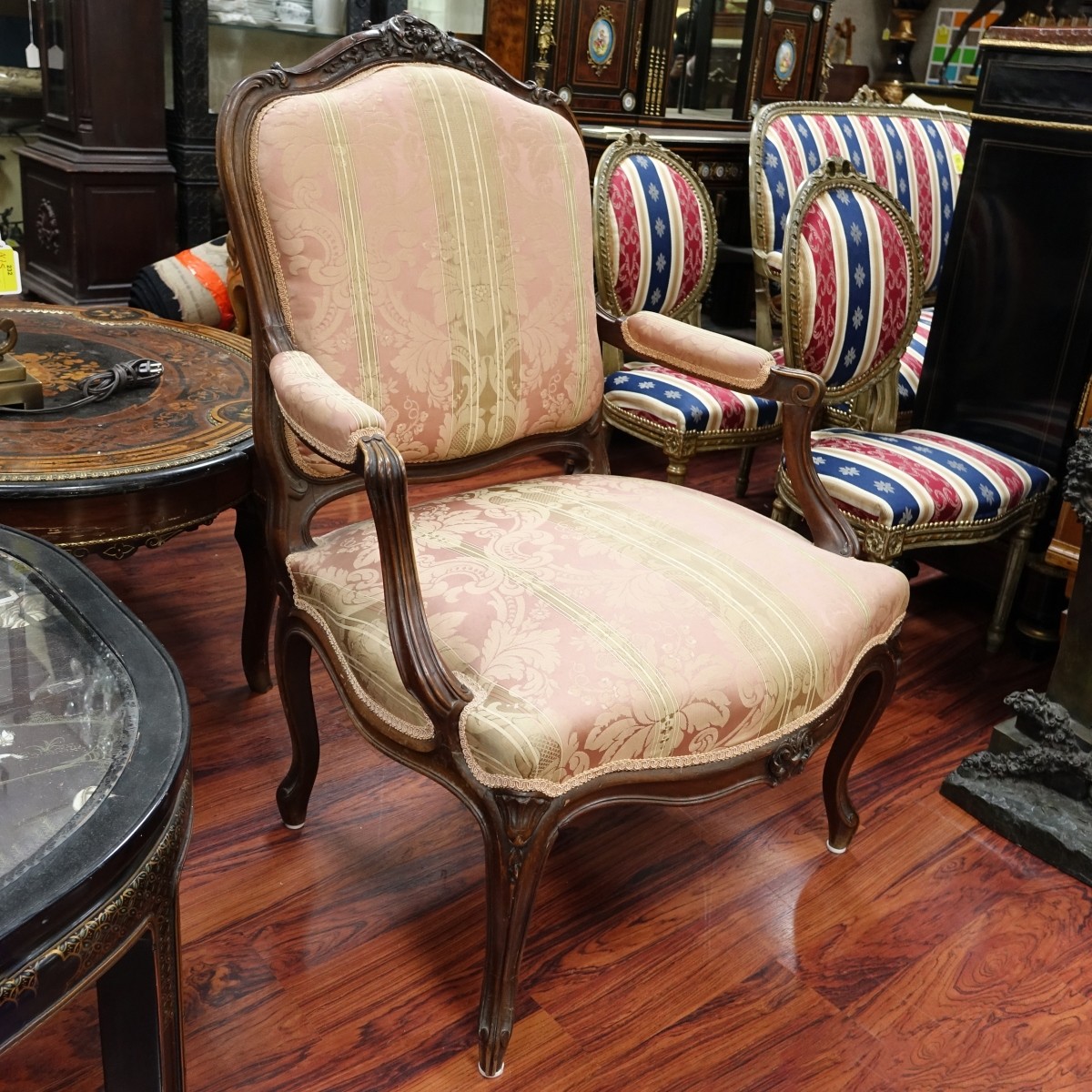 Louis XV Style Fauteuil Armchair