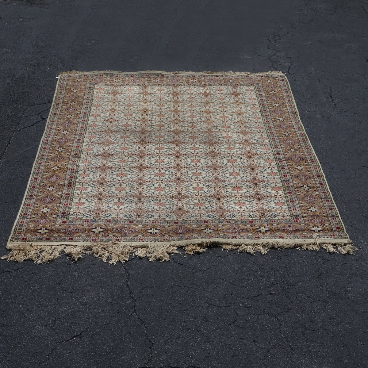 Vintage Persian Kashan Style Rug