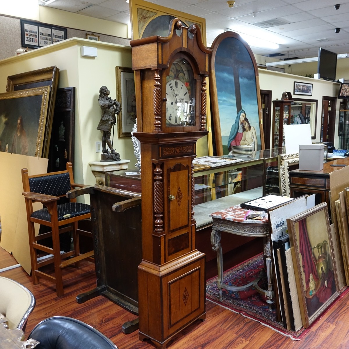 Antique English Tall Grandfather Clock