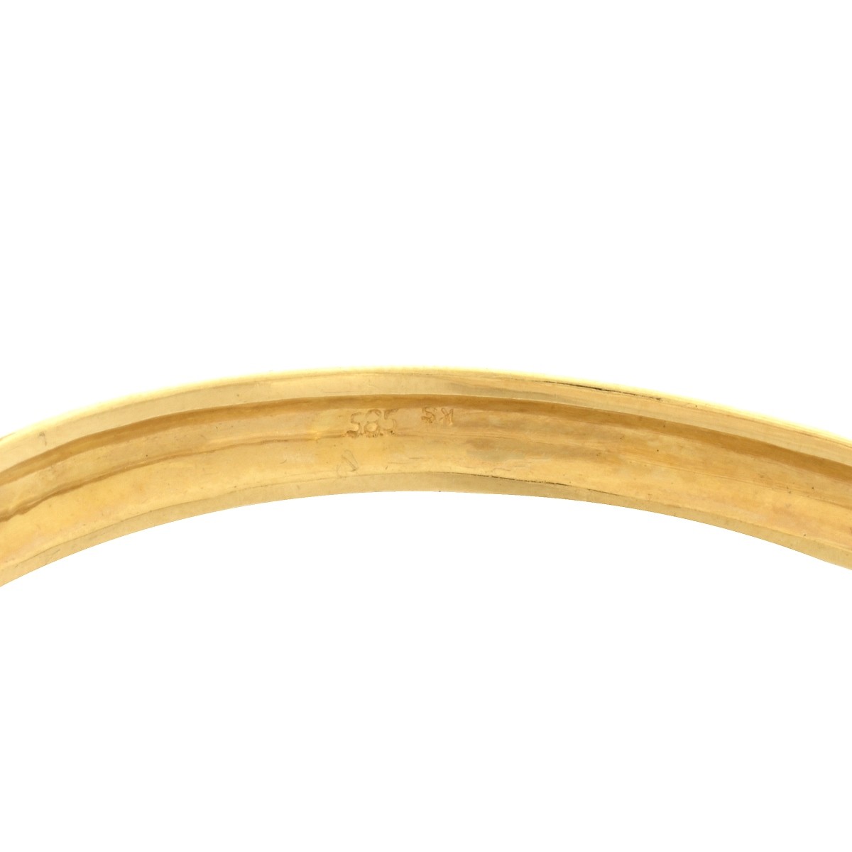 Diamond and 14K Bangle Bracelet