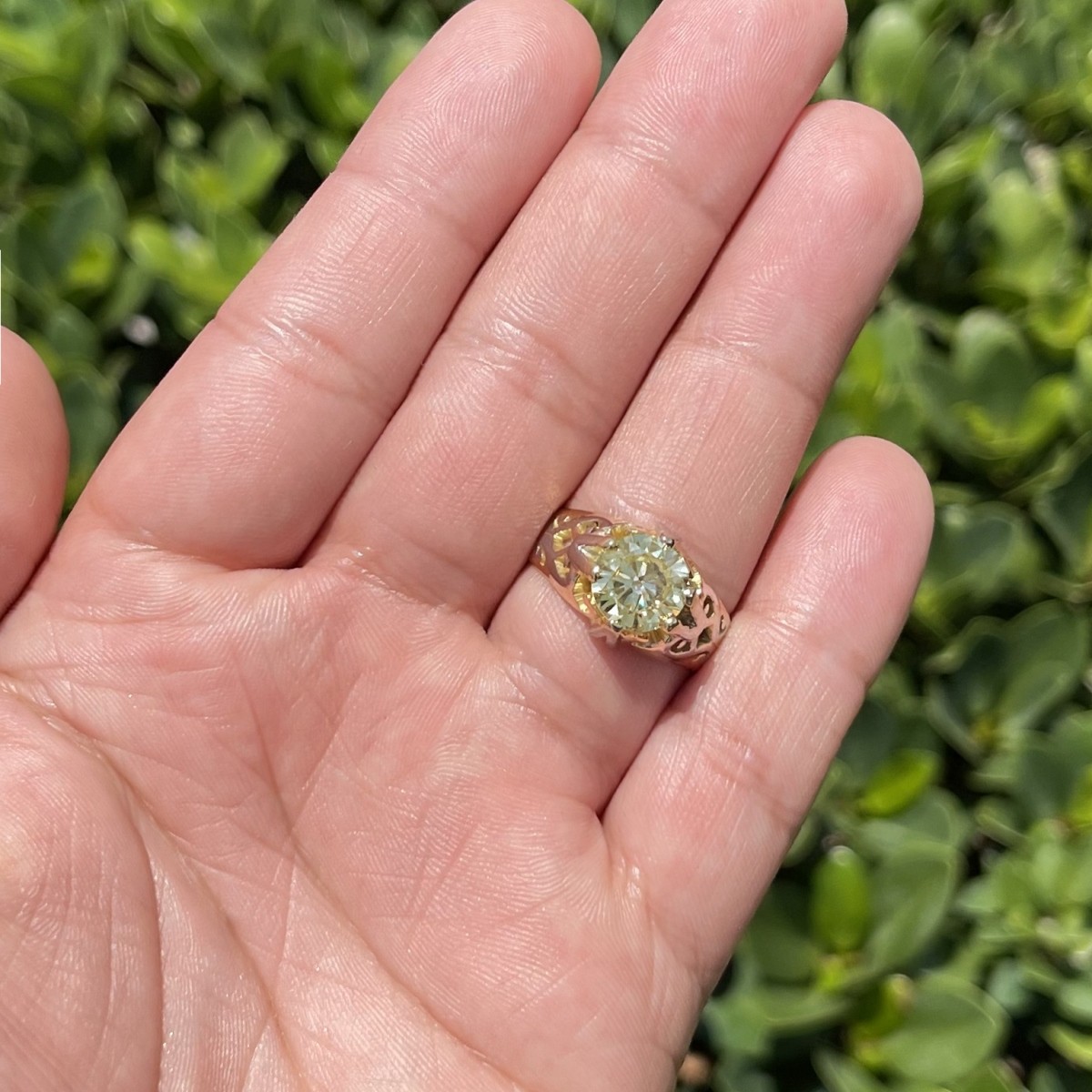 Man's Fancy Yellow Diamond Ring