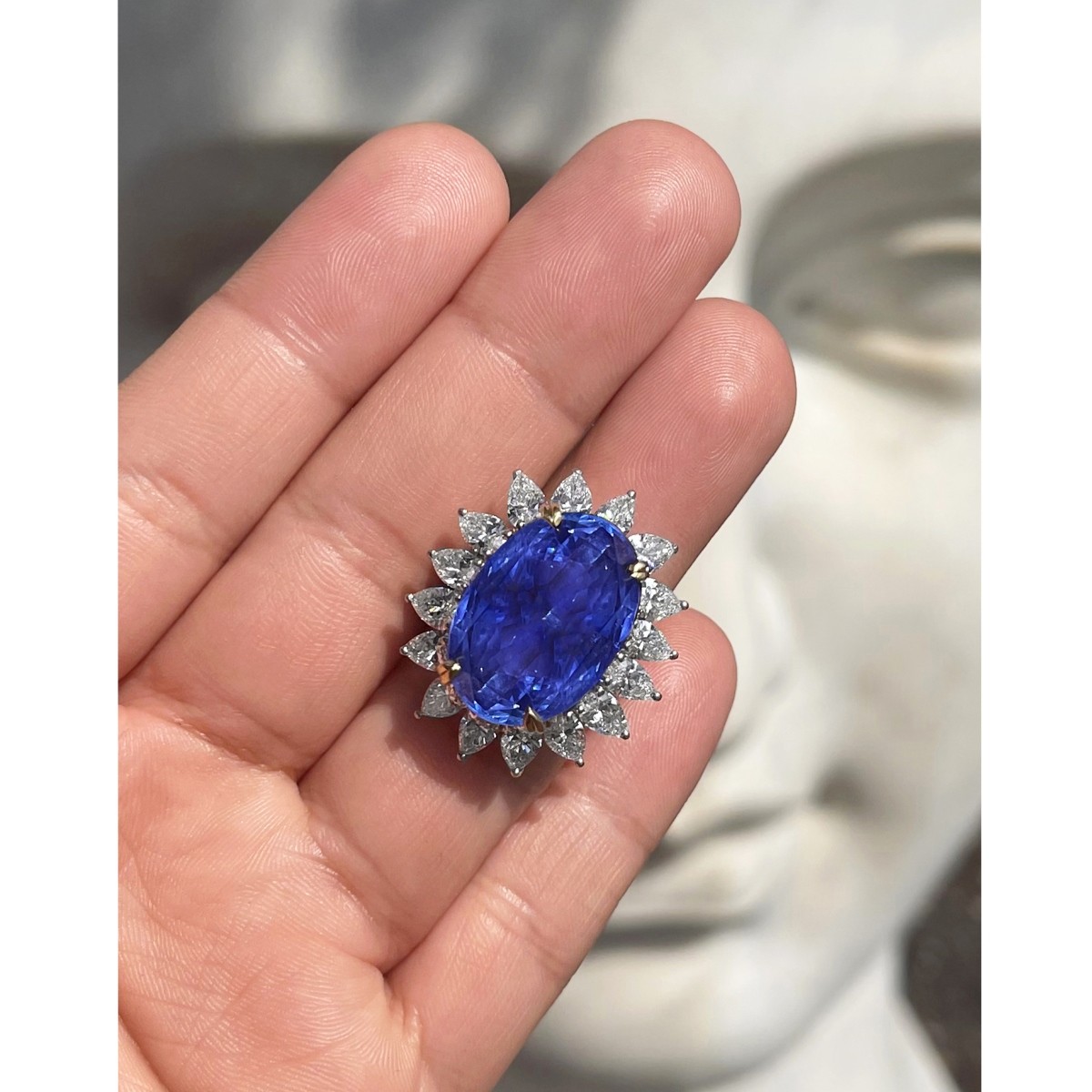 GIA / AGL 33.64 Ceylon Sapphire Ring