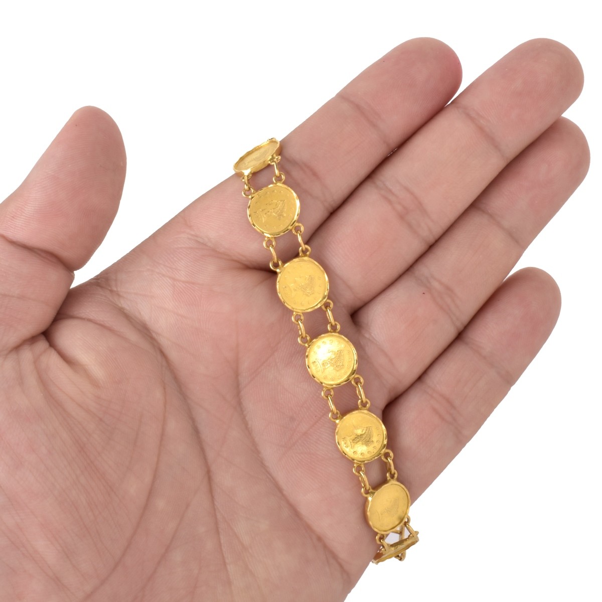 22K Gold Token Bracelet