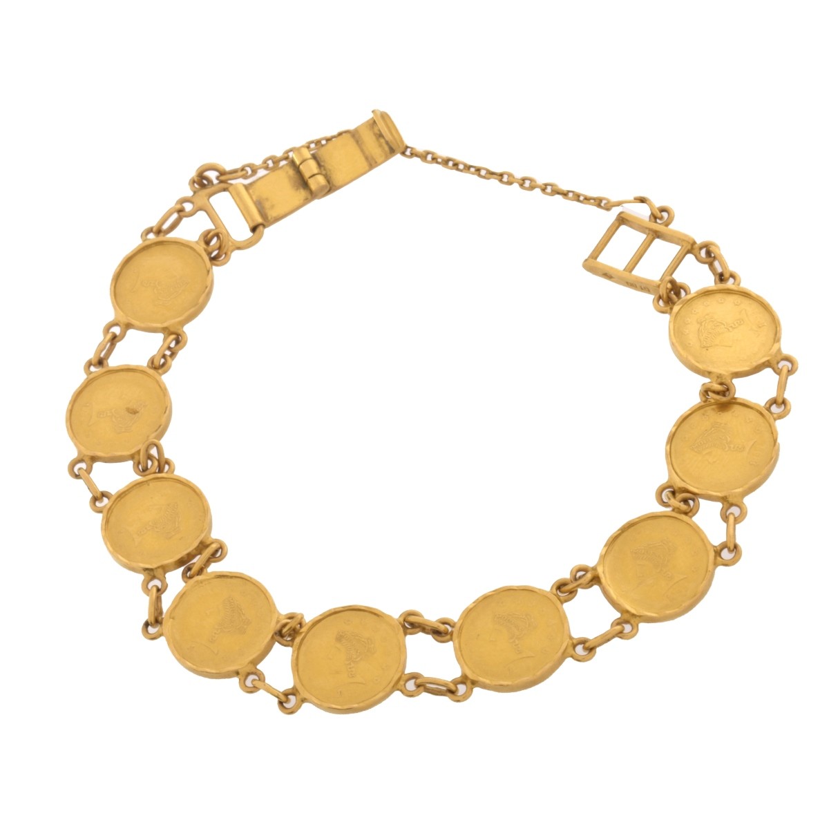 22K Gold Token Bracelet