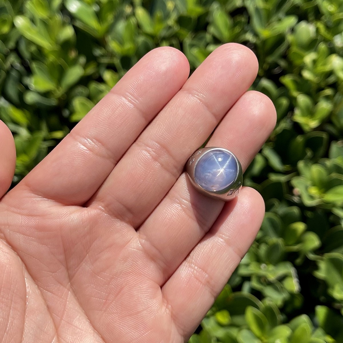 Star Sapphire, Diamond and 14K Ring