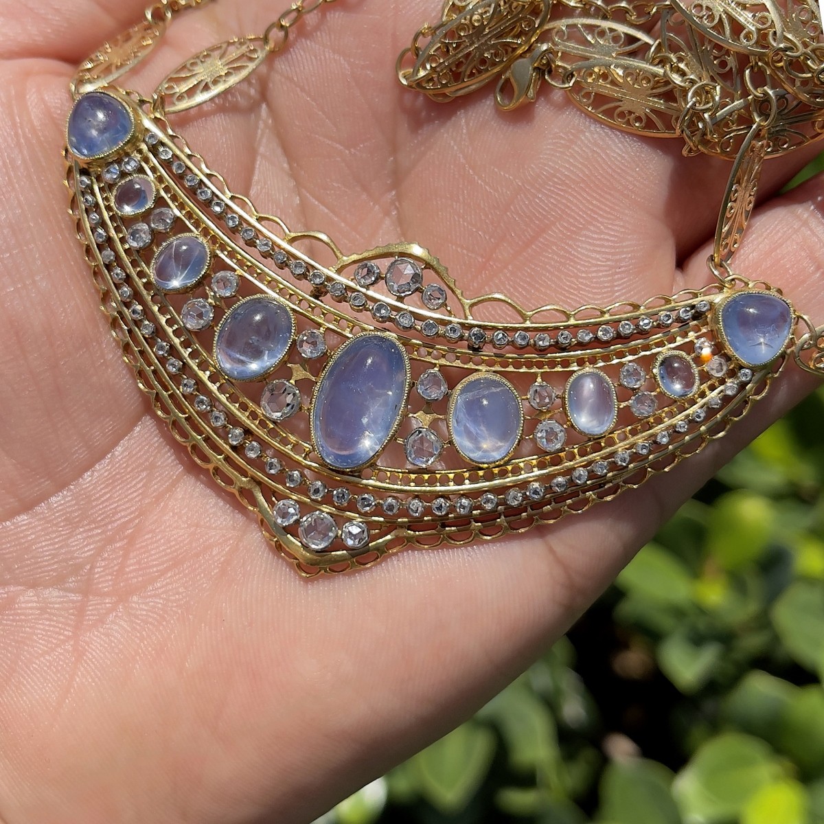 Sapphire, Diamond and 18K Necklace