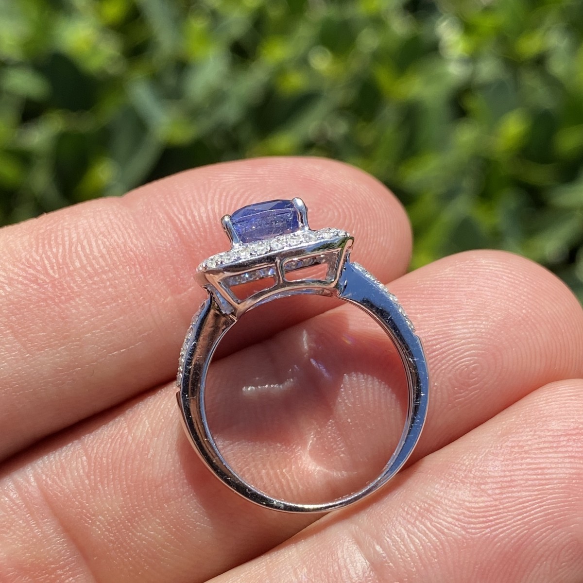 Sapphire, Diamond and 18K Ring