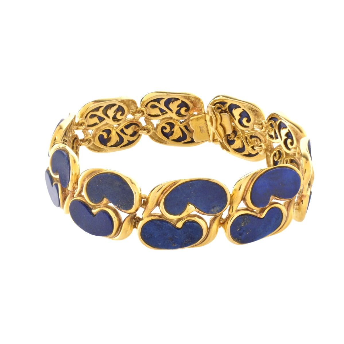 Lapis and 18K Link Bracelet