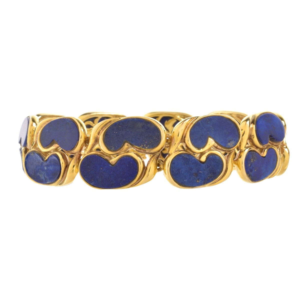 Lapis and 18K Link Bracelet