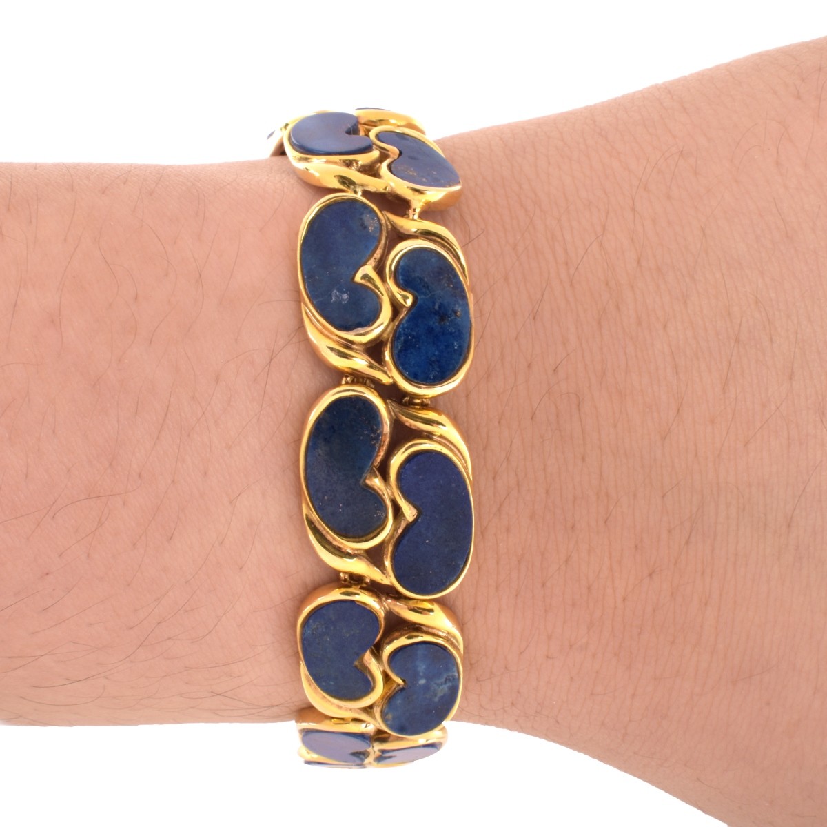 Lapis and 18K Link Bracelet