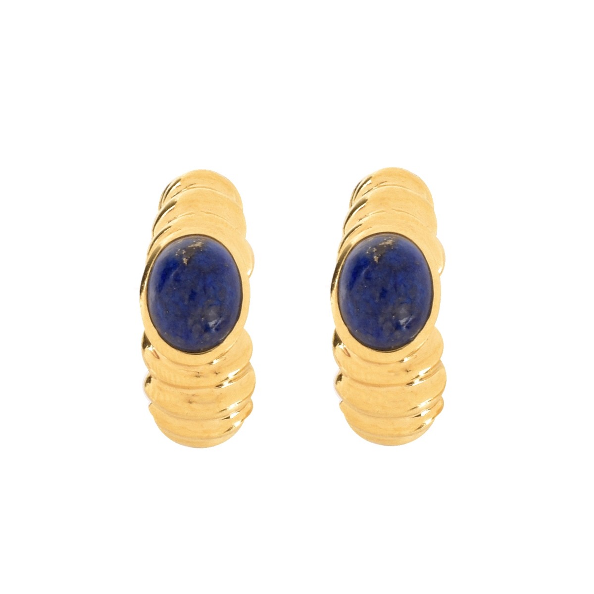 Lapis and 18K Ring and Earrings