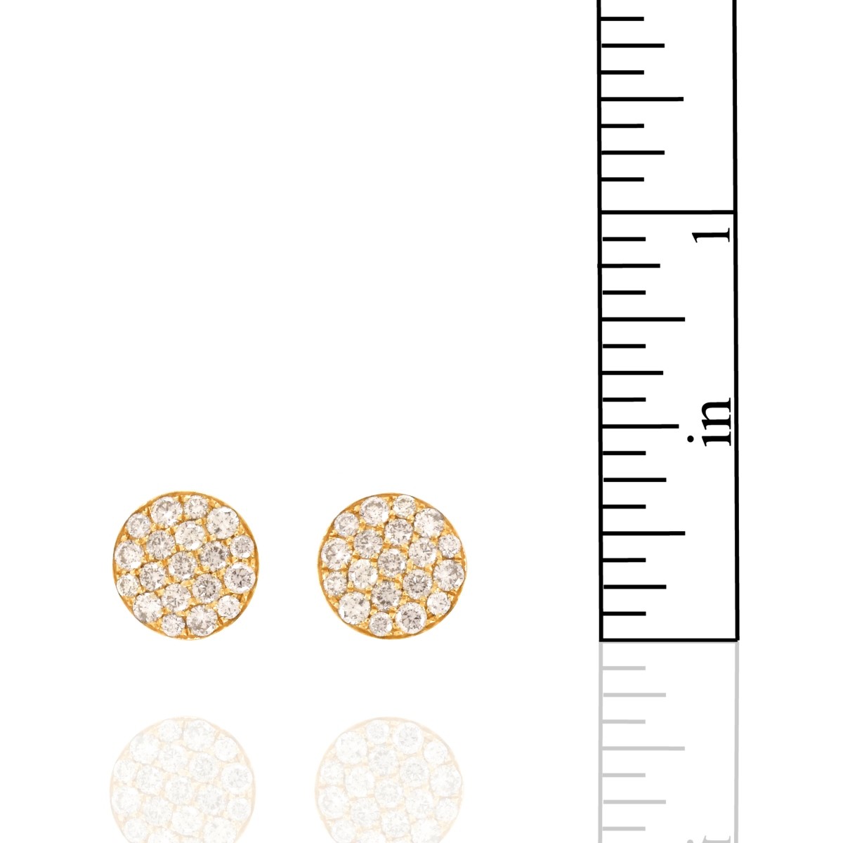 Diamond and 14K Ear Studs