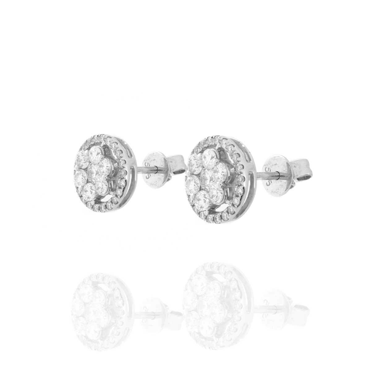 Diamond and 14K Ear Studs