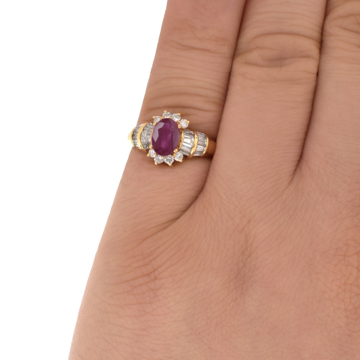 Ruby, Diamond and 14K Ring