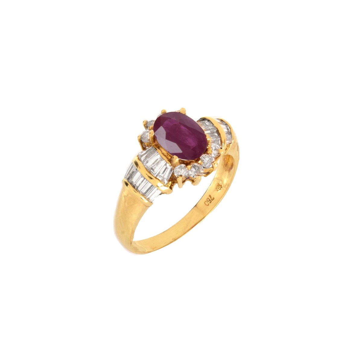 Ruby, Diamond and 14K Ring