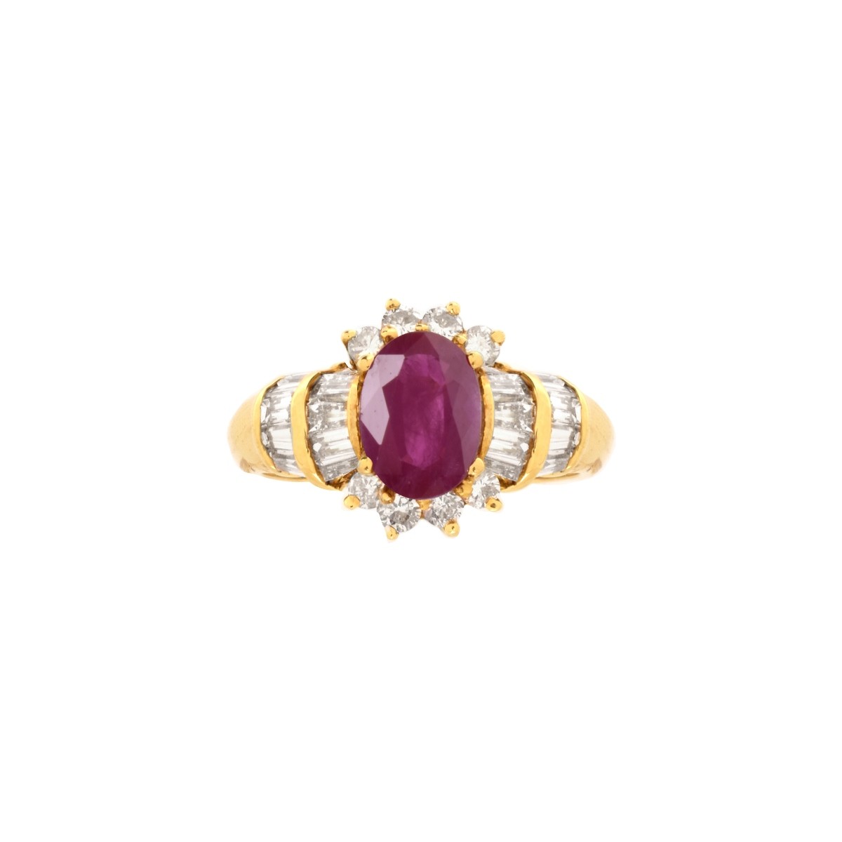 Ruby, Diamond and 14K Ring