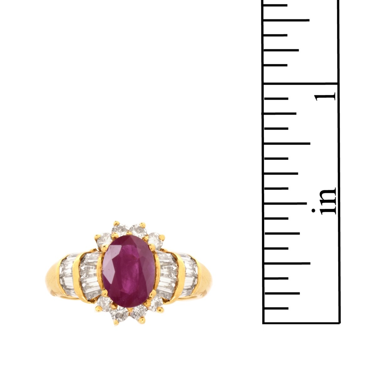 Ruby, Diamond and 14K Ring