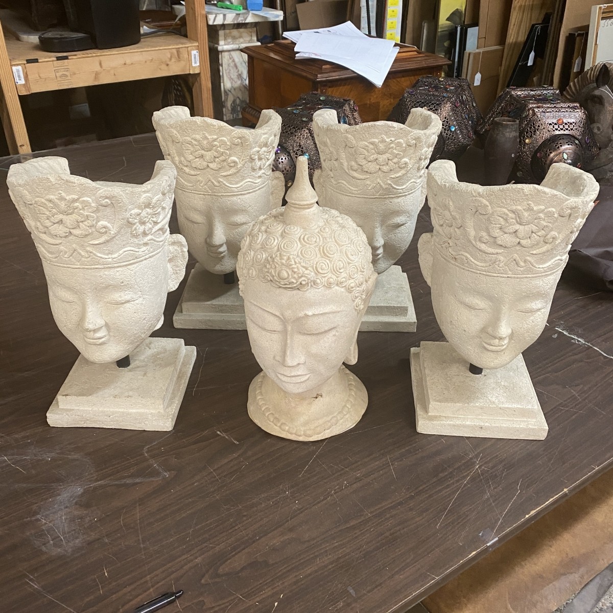 Modern Buddha heads