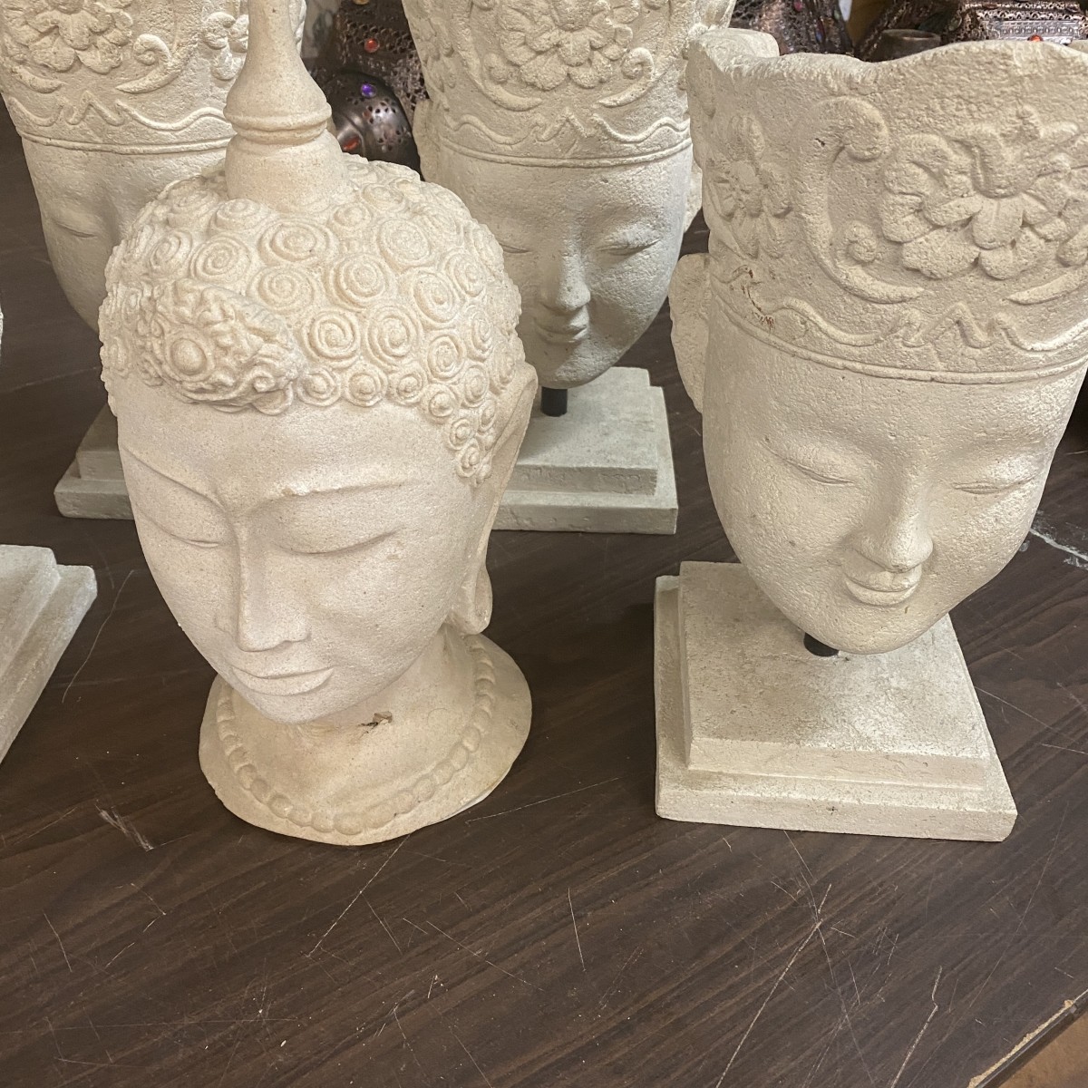 Modern Buddha heads