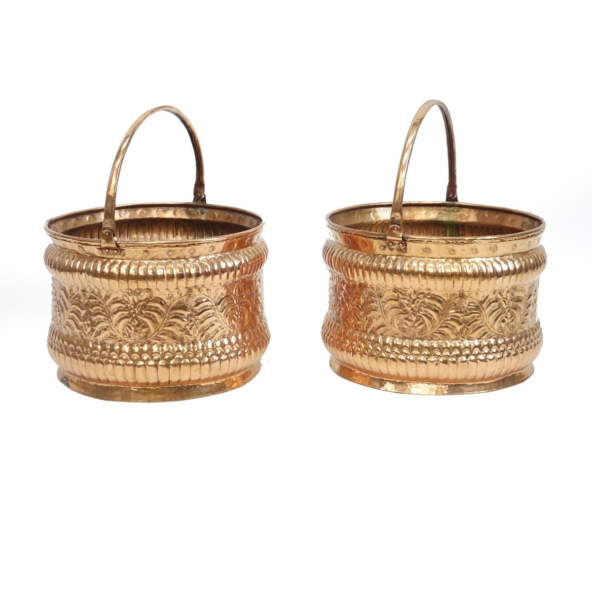 Pair of Vintage Middle Eastern Handled Buckets