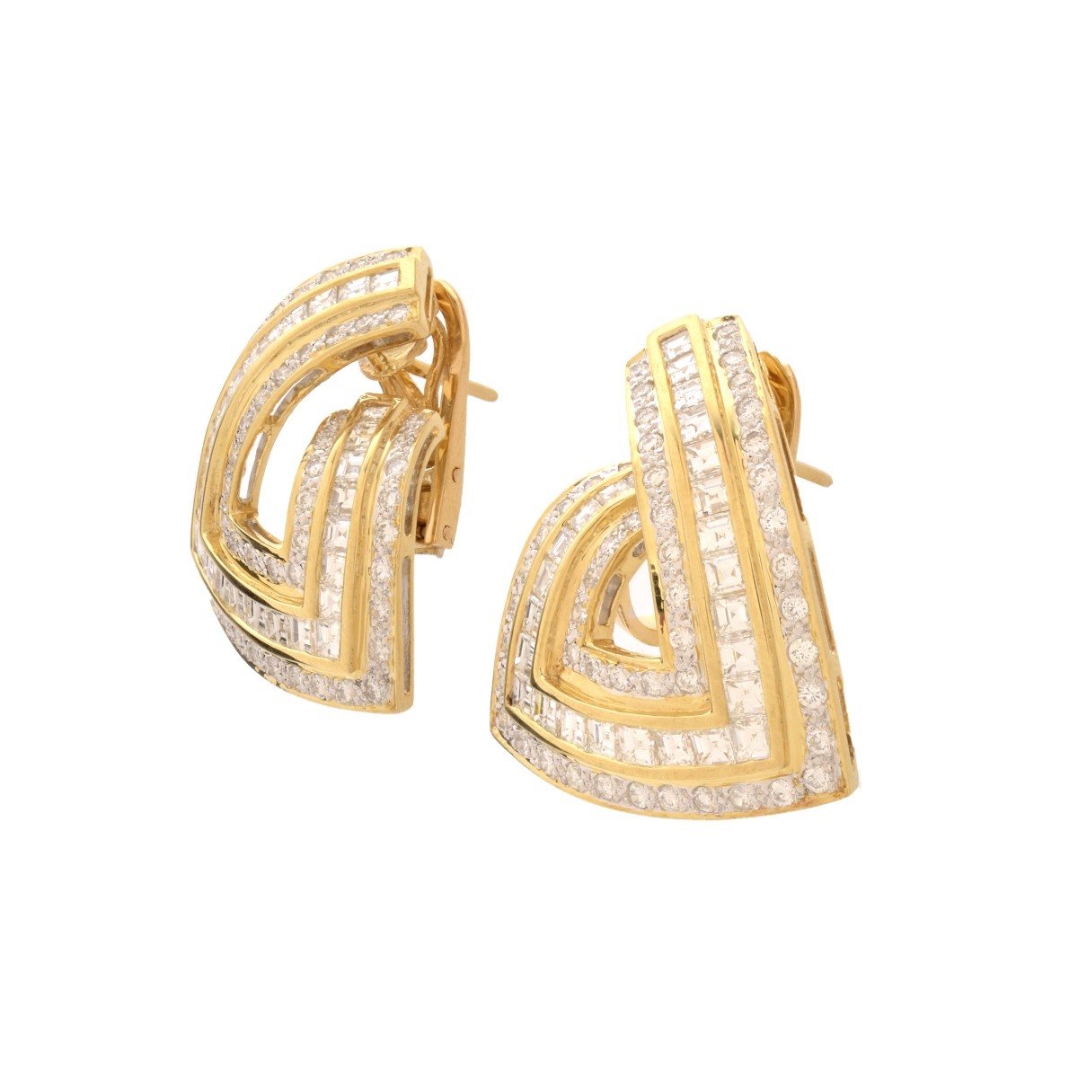 Diamond and 18K Earrings