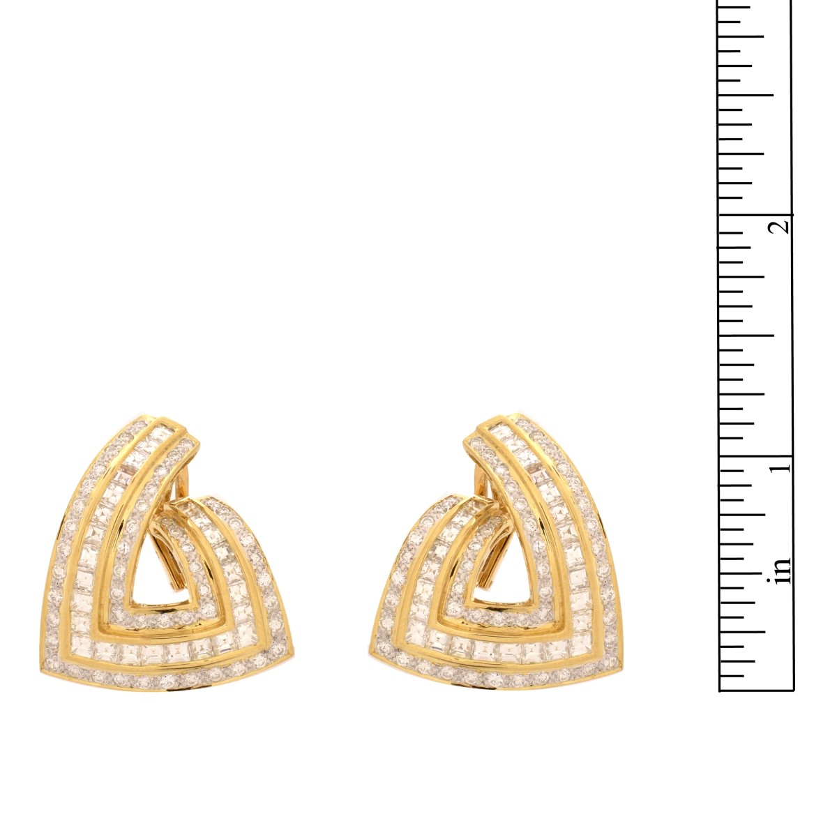 Diamond and 18K Earrings