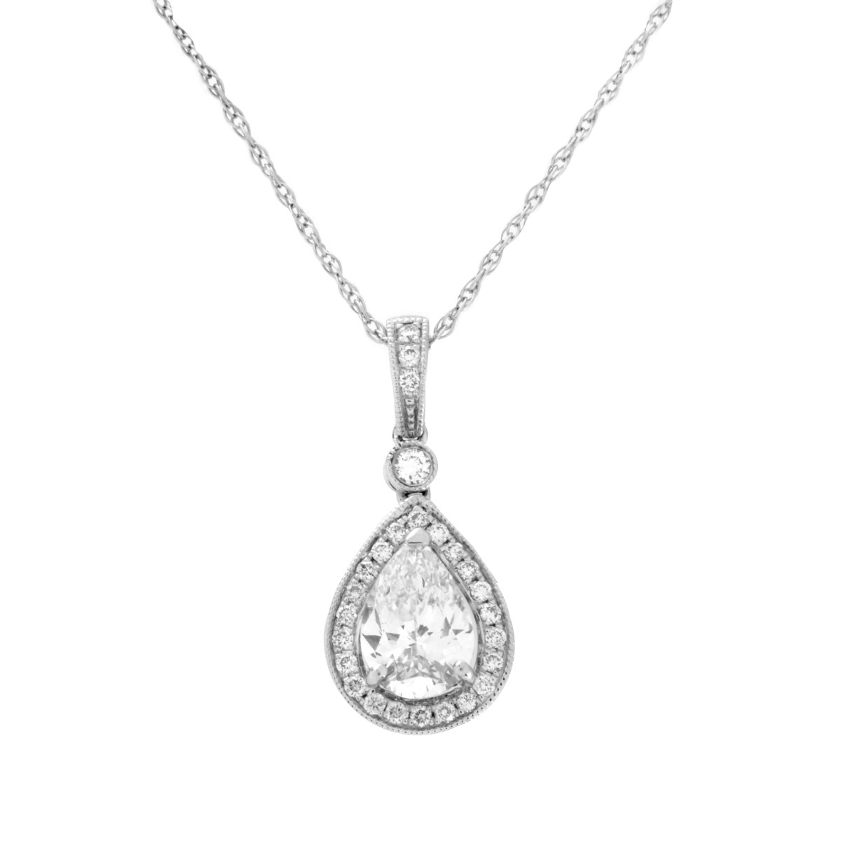 Diamond and 14K Pendant Necklace