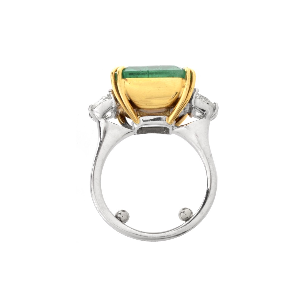 GIA Emerald, Diamond and 18K Ring