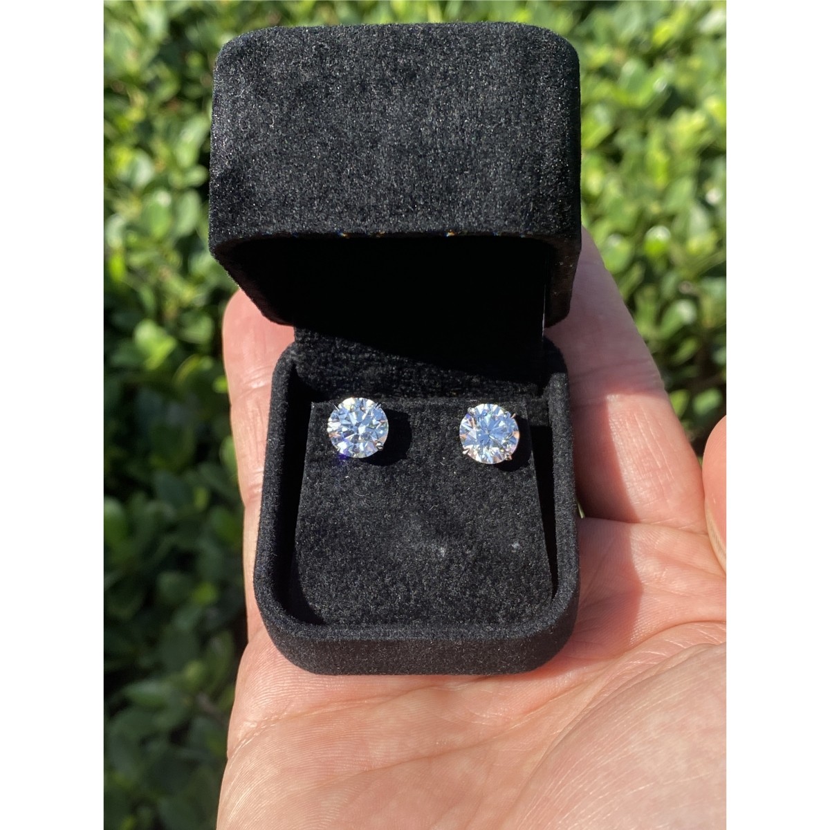 GIA 6.99ct Diamond Ear Studs