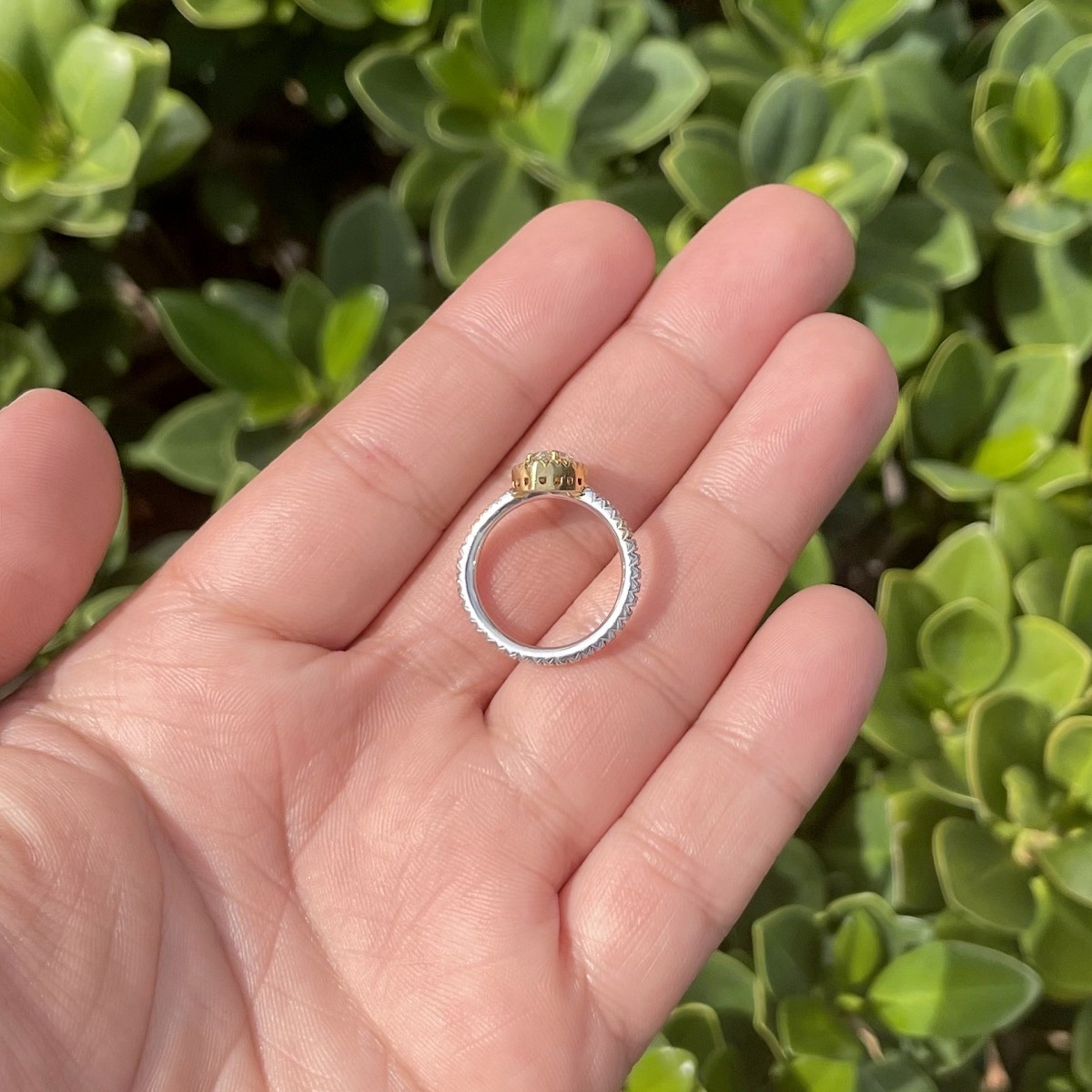 Fancy Yellow Diamond and 18K Ring