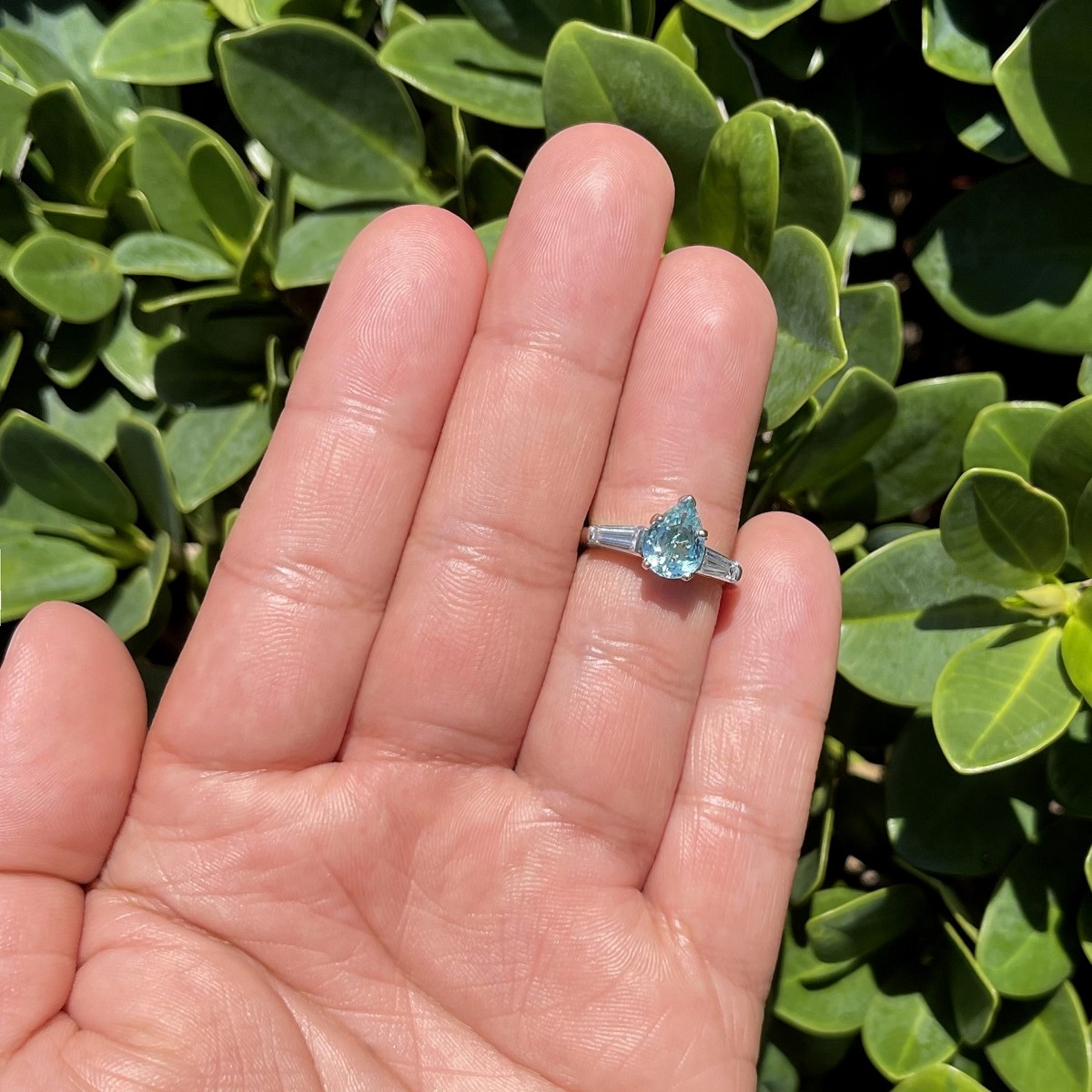 GAL Paraiba, Diamond and 14K Ring