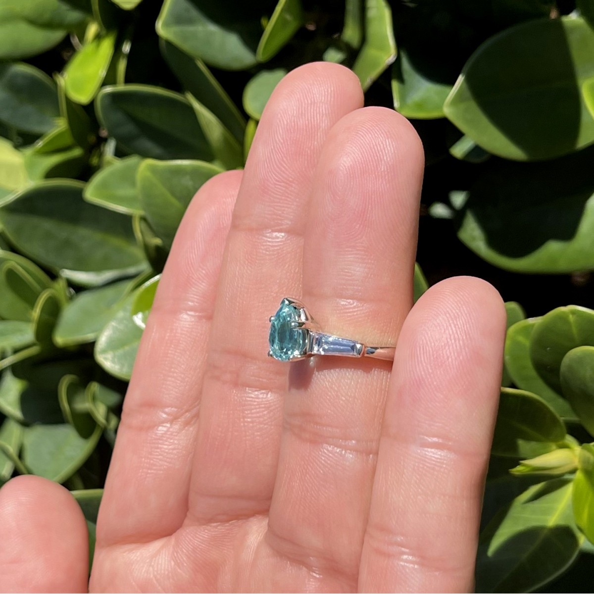 GAL Paraiba, Diamond and 14K Ring