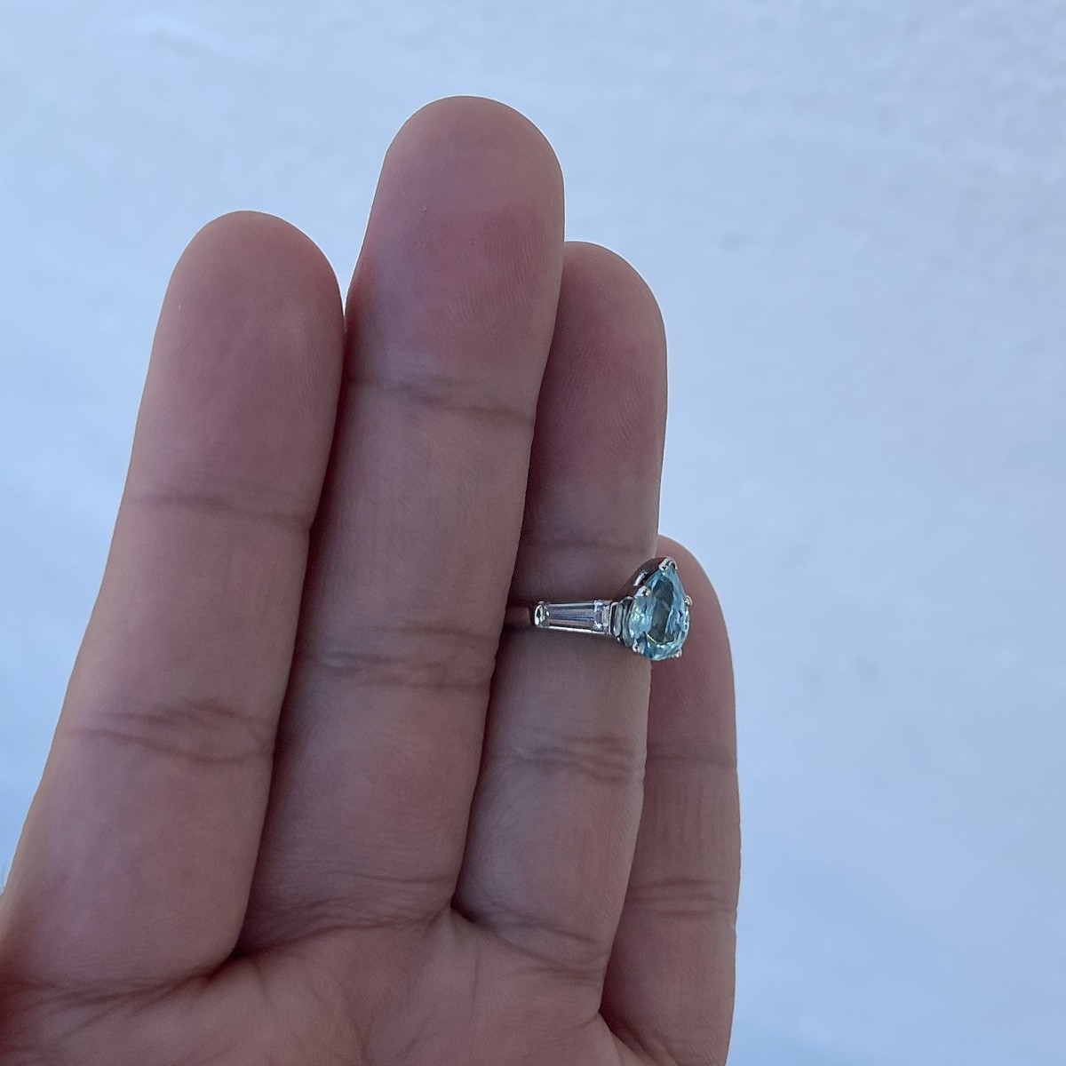 GAL Paraiba, Diamond and 14K Ring