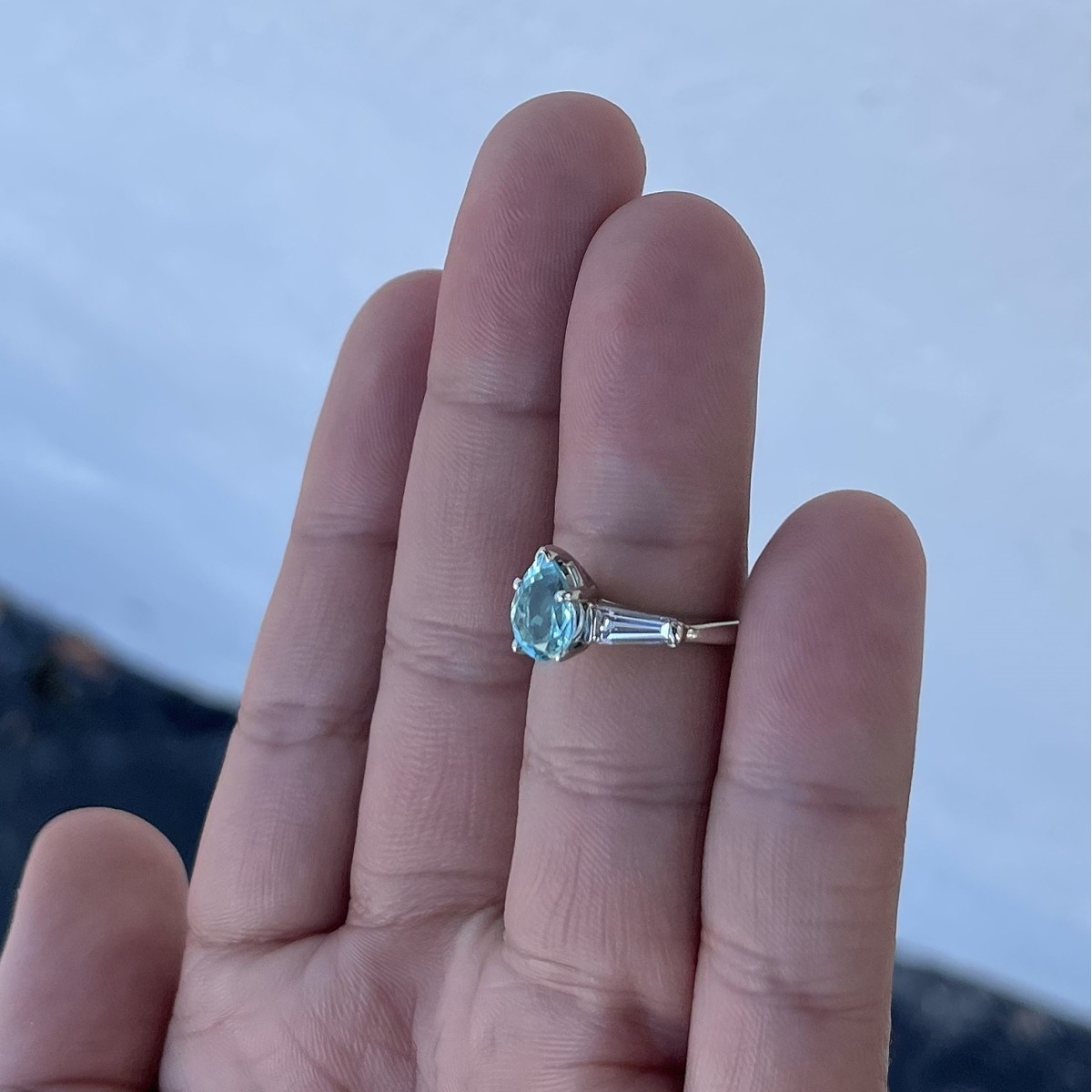 GAL Paraiba, Diamond and 14K Ring