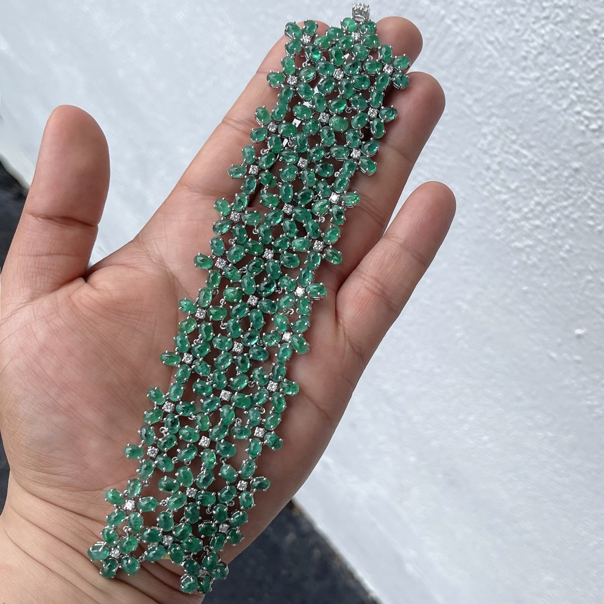 Emerald, Diamond and 18K Bracelet