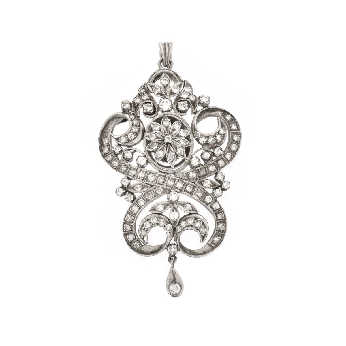 Diamond and Silver Pendant