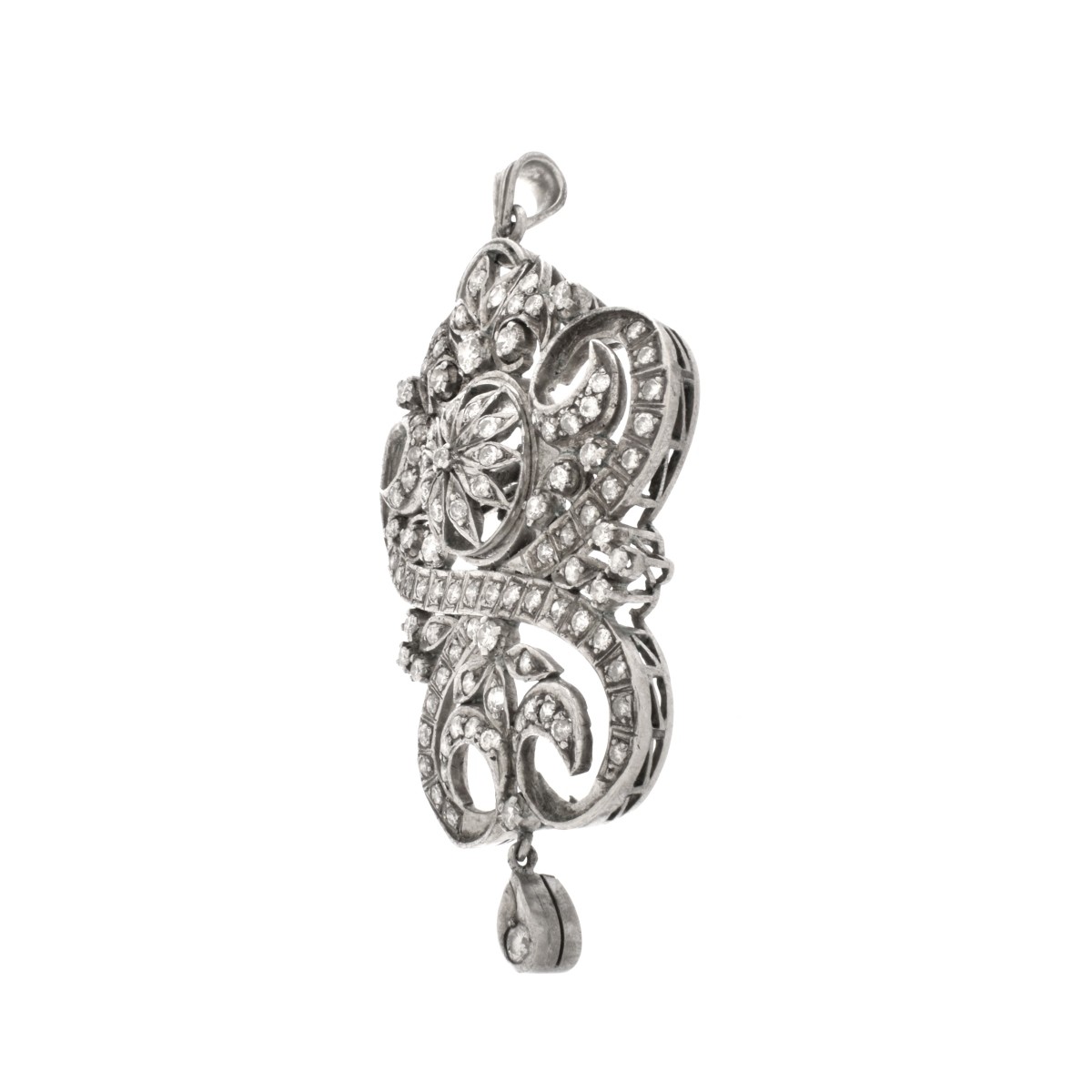 Diamond and Silver Pendant