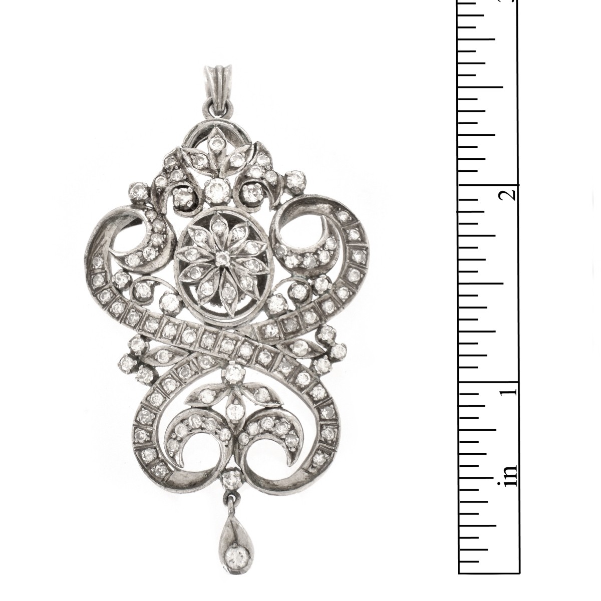 Diamond and Silver Pendant