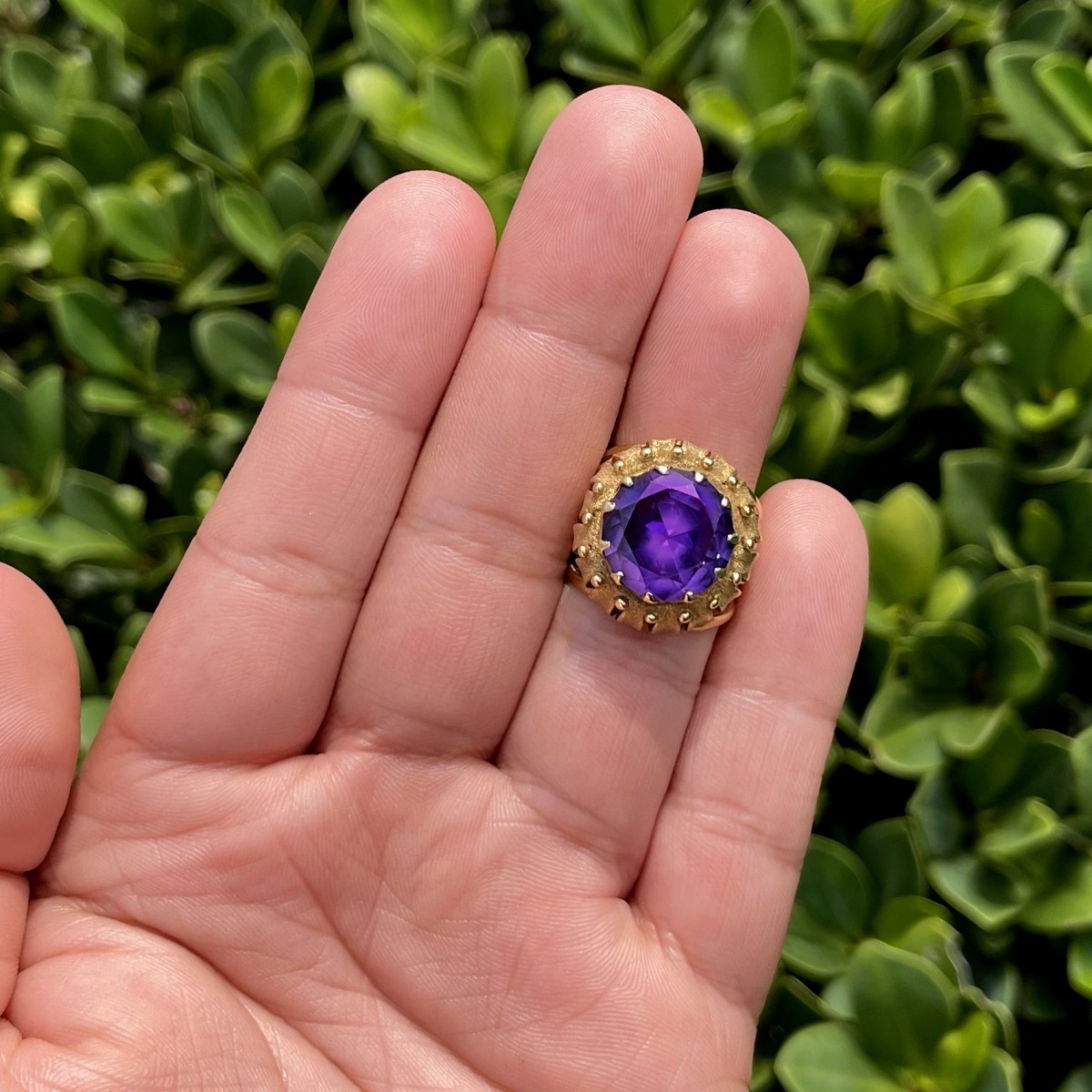 Amethyst and 18K Ring