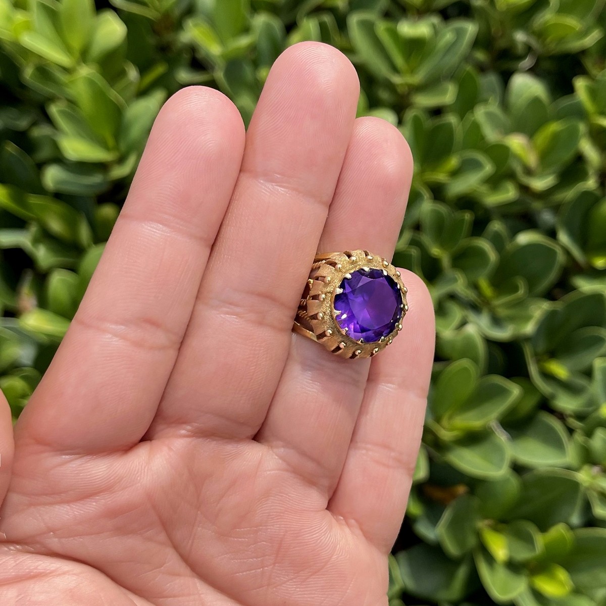 Amethyst and 18K Ring