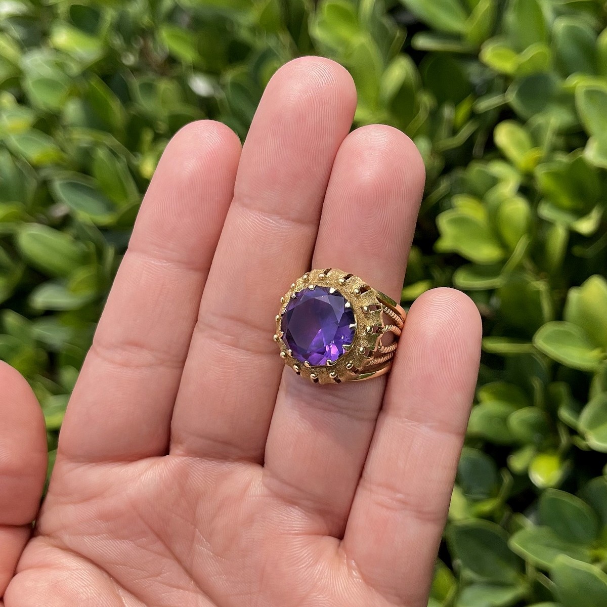 Amethyst and 18K Ring