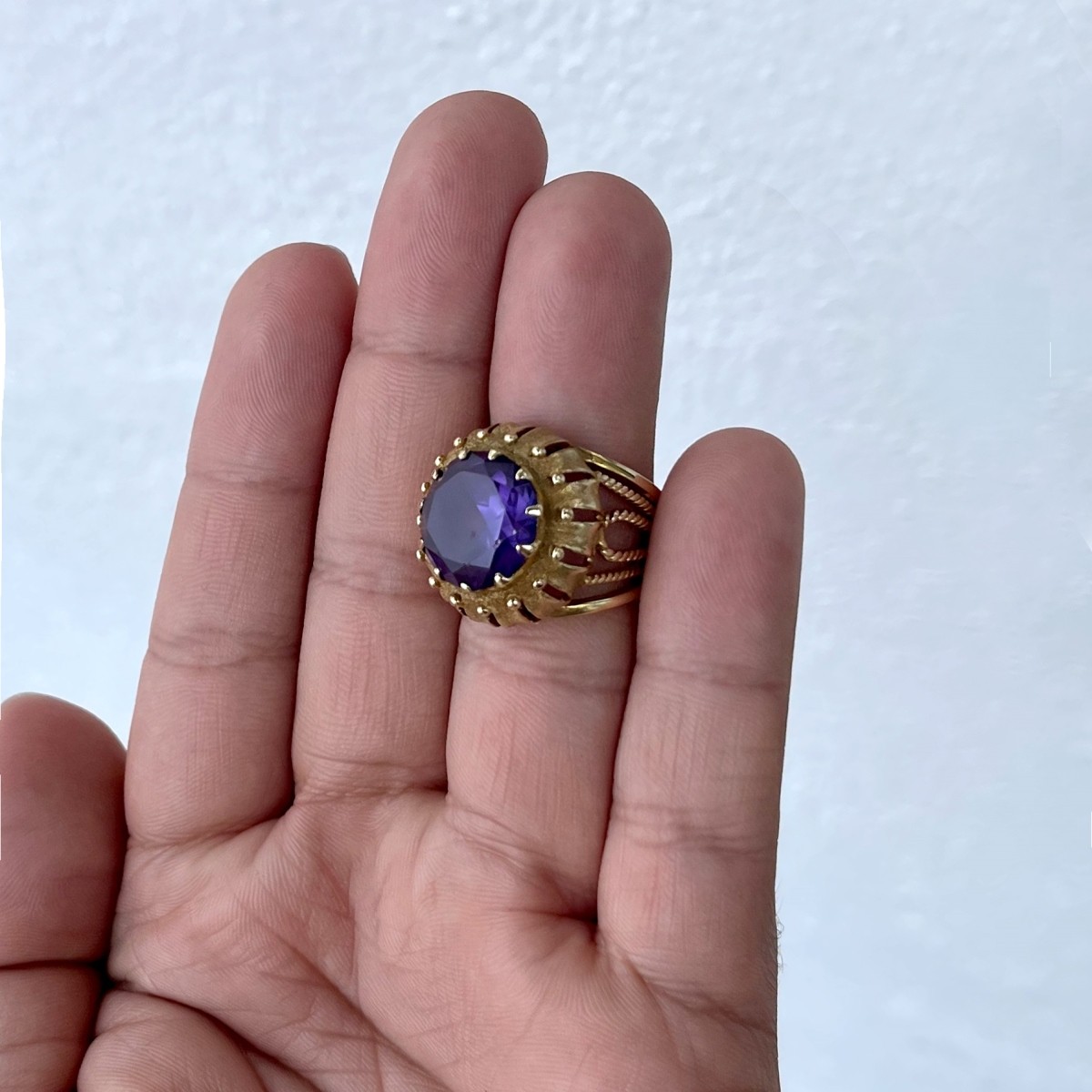 Amethyst and 18K Ring