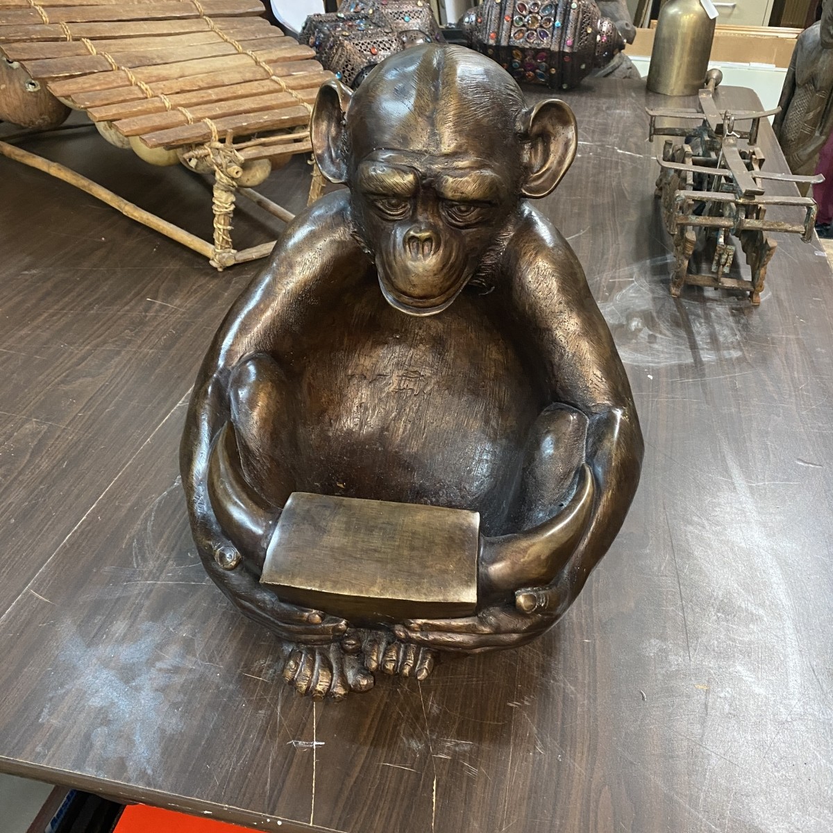 Bronze Sculpture of a Monkey