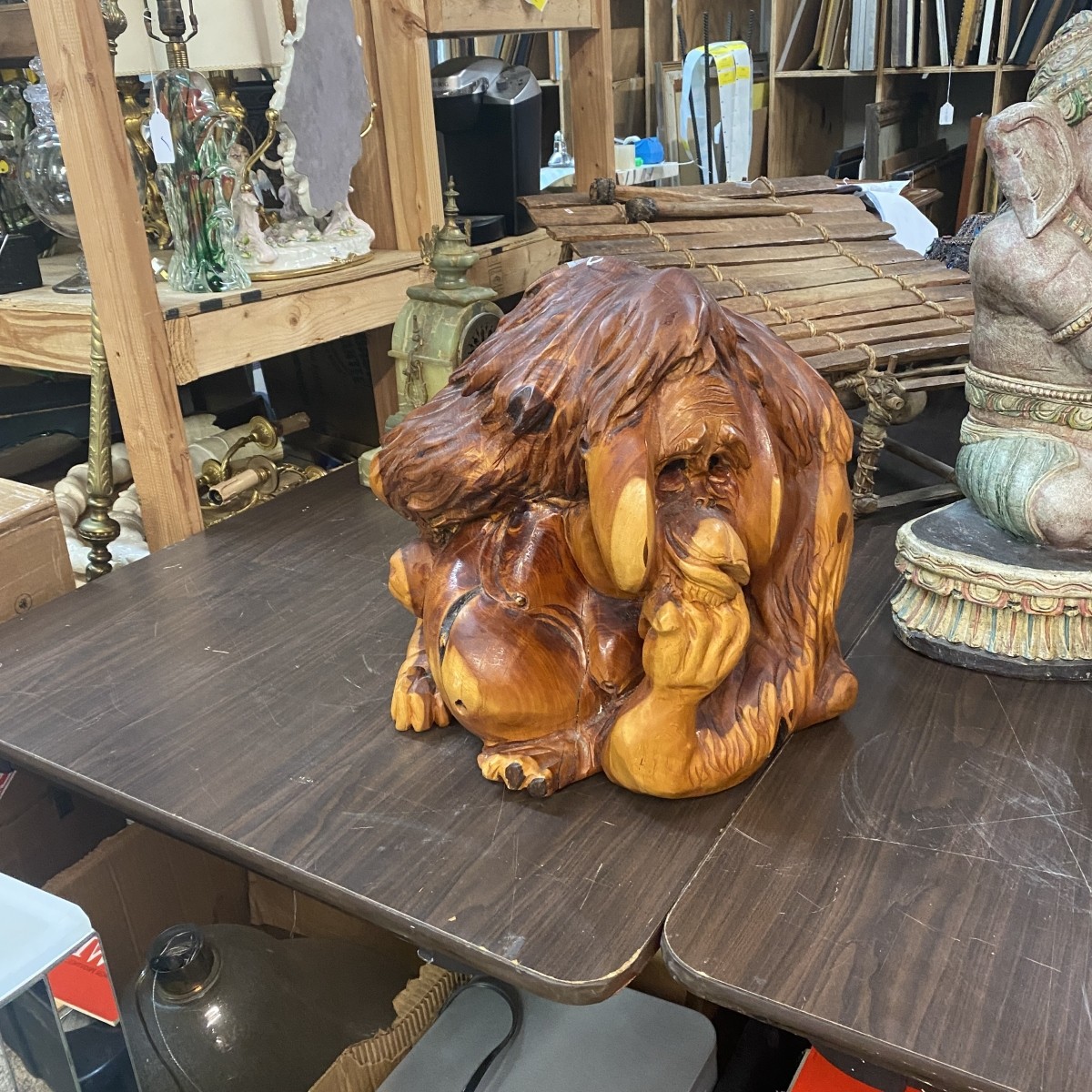 Wood Carved Orangutan