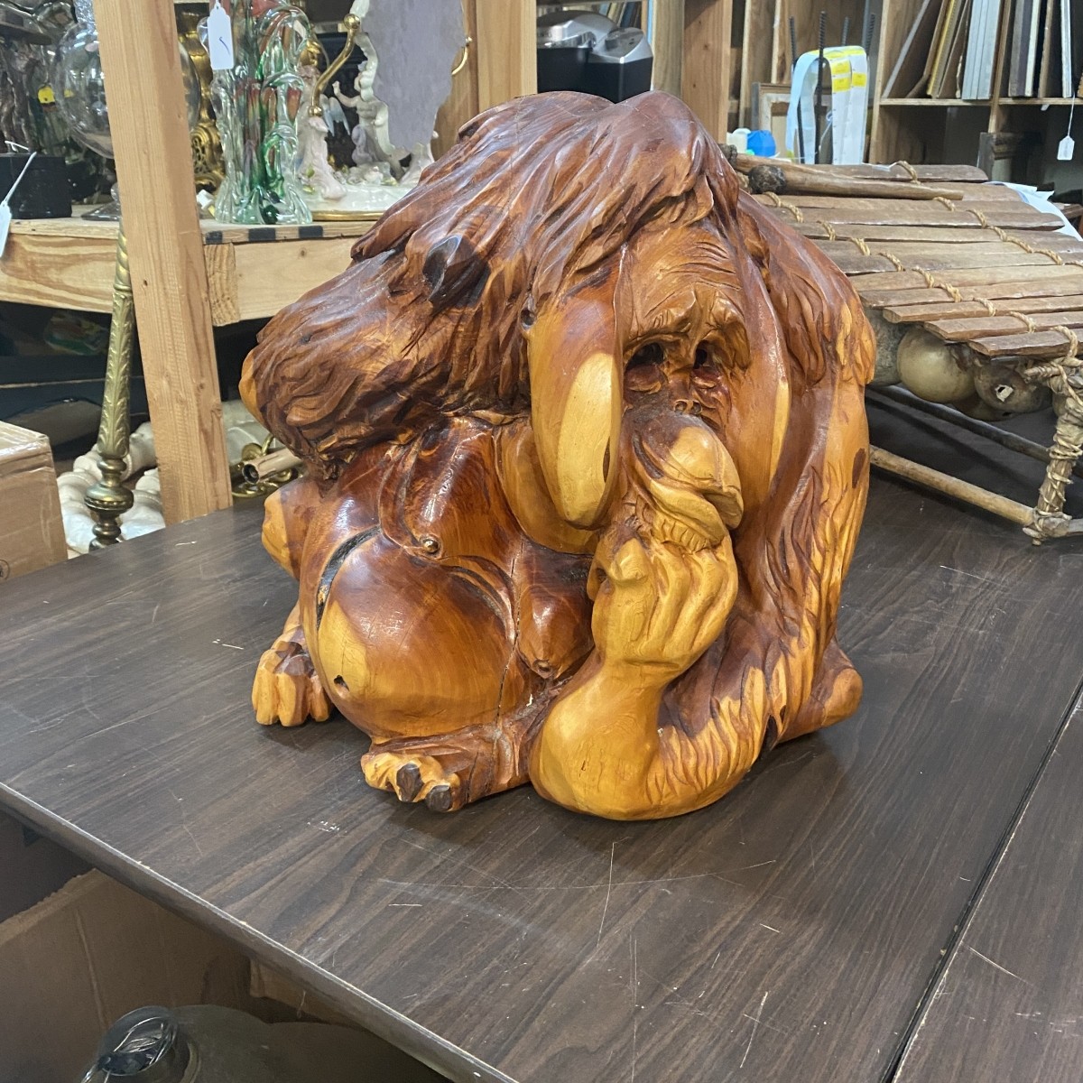 Wood Carved Orangutan