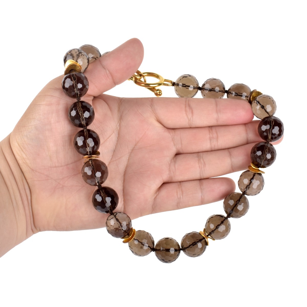 Smokey Quartz Bead Necklace